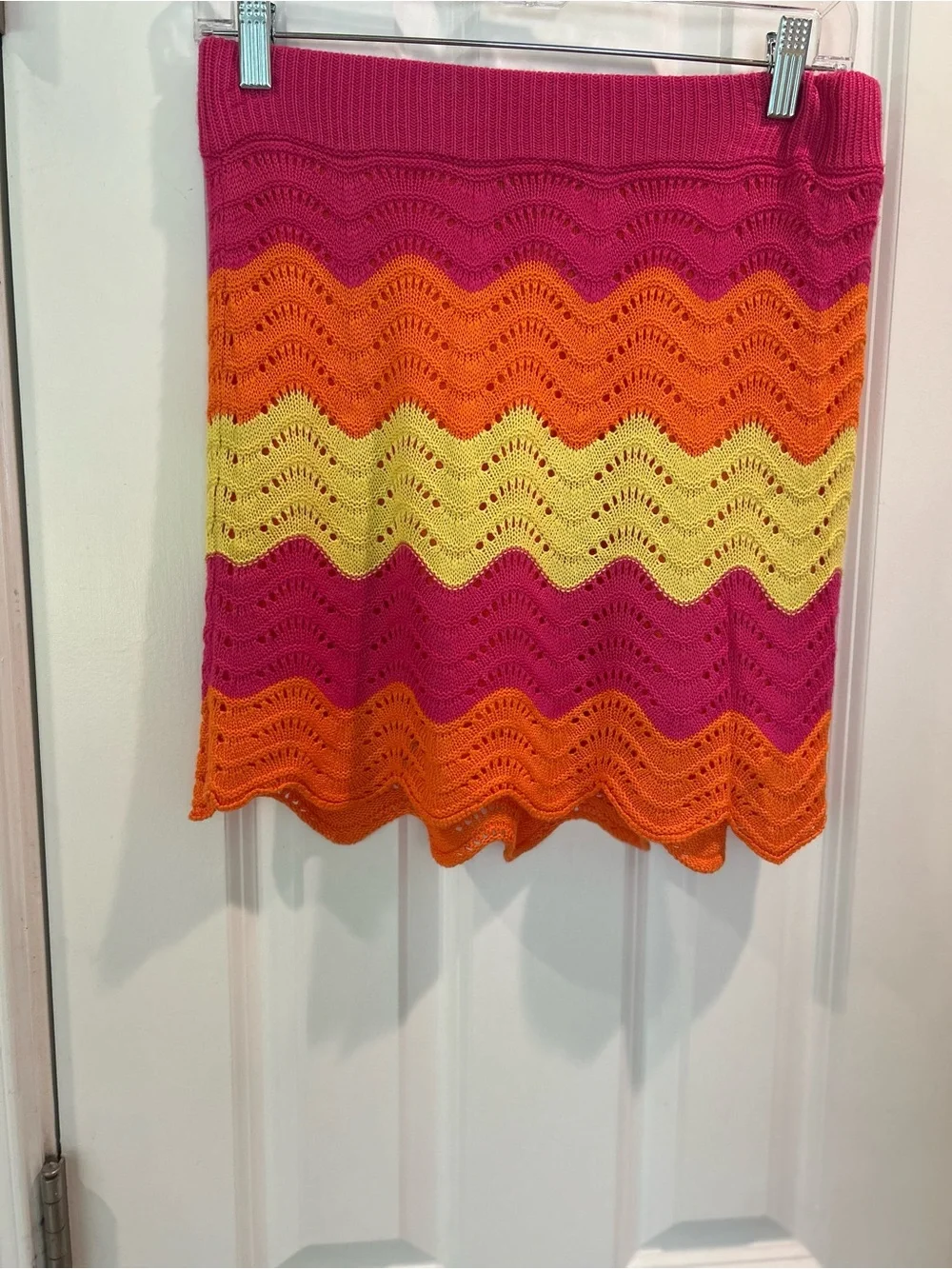 New Beach Riot Boho Crochet Chevron Beach Cover-Up Skirt  Swim Cover-Up